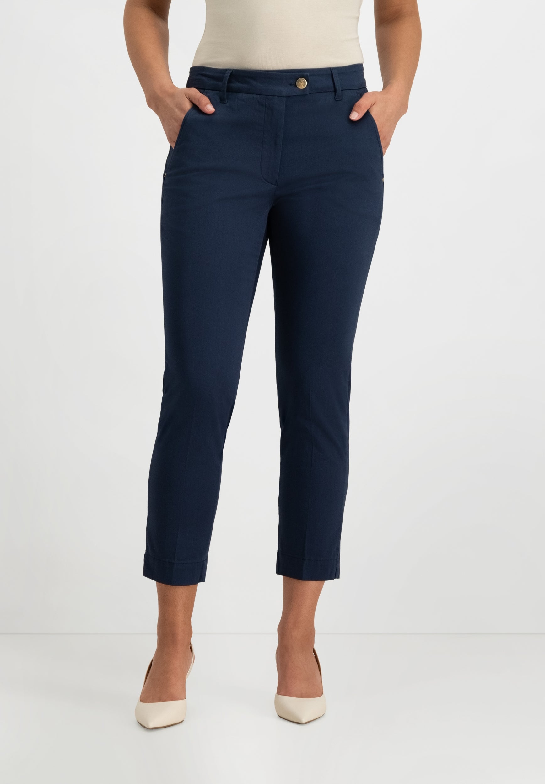 Verena Slim Chino Broek | Ink