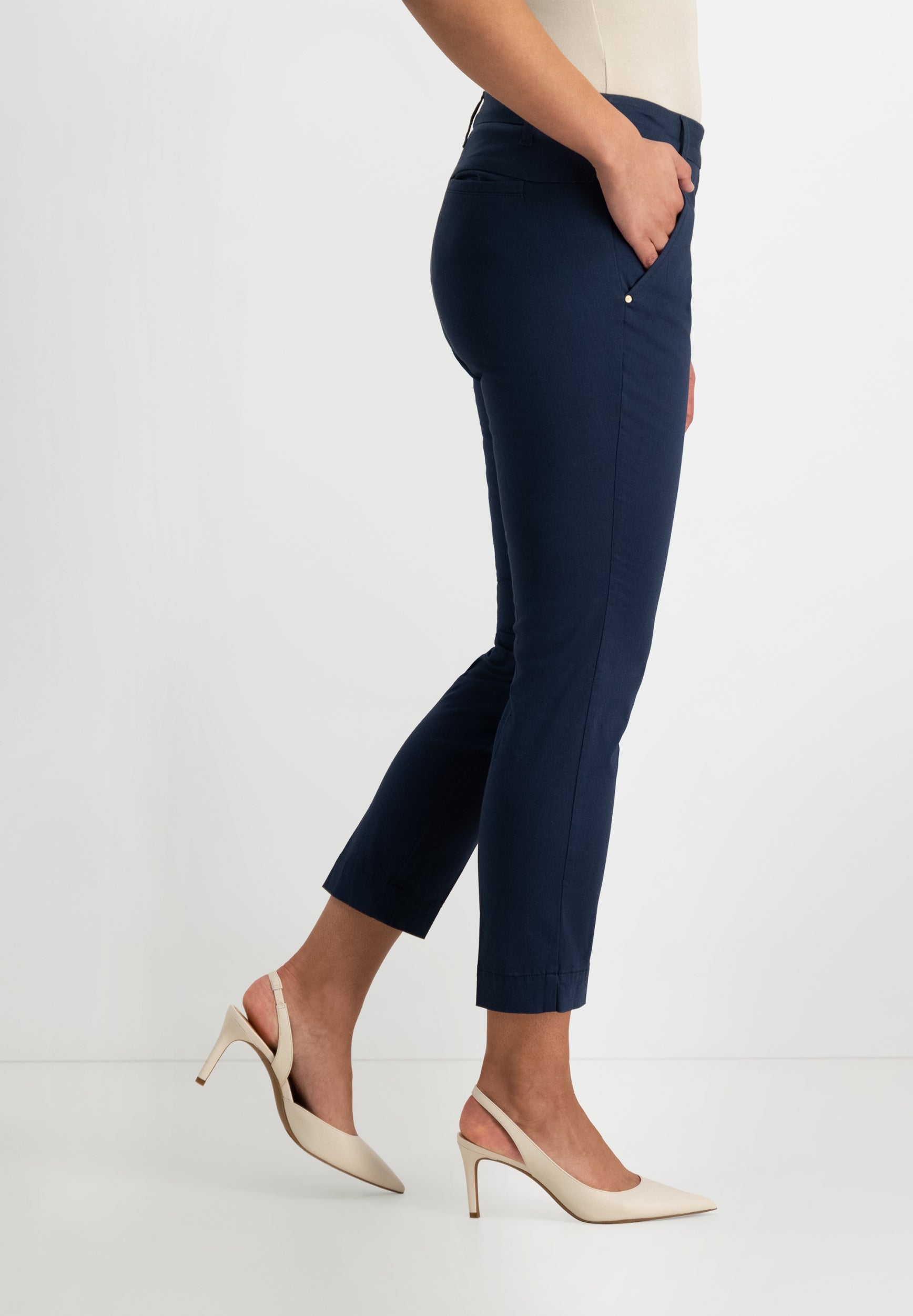Verena Slim Chino Broek | Ink