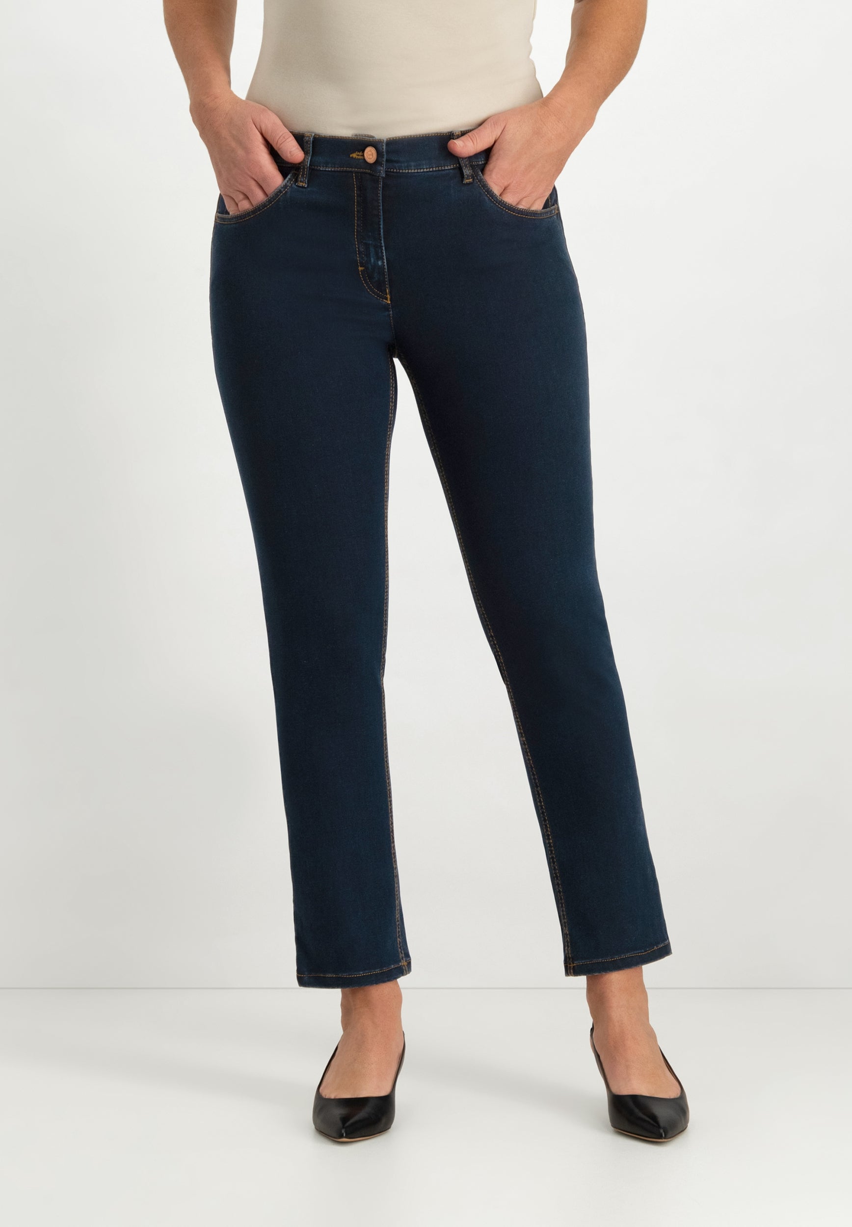 Monika Slim Fit Jeans | Blue Black