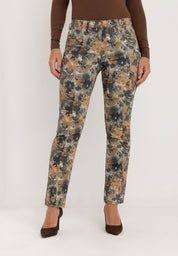 Ginie Slim Broek | Olive Brown
