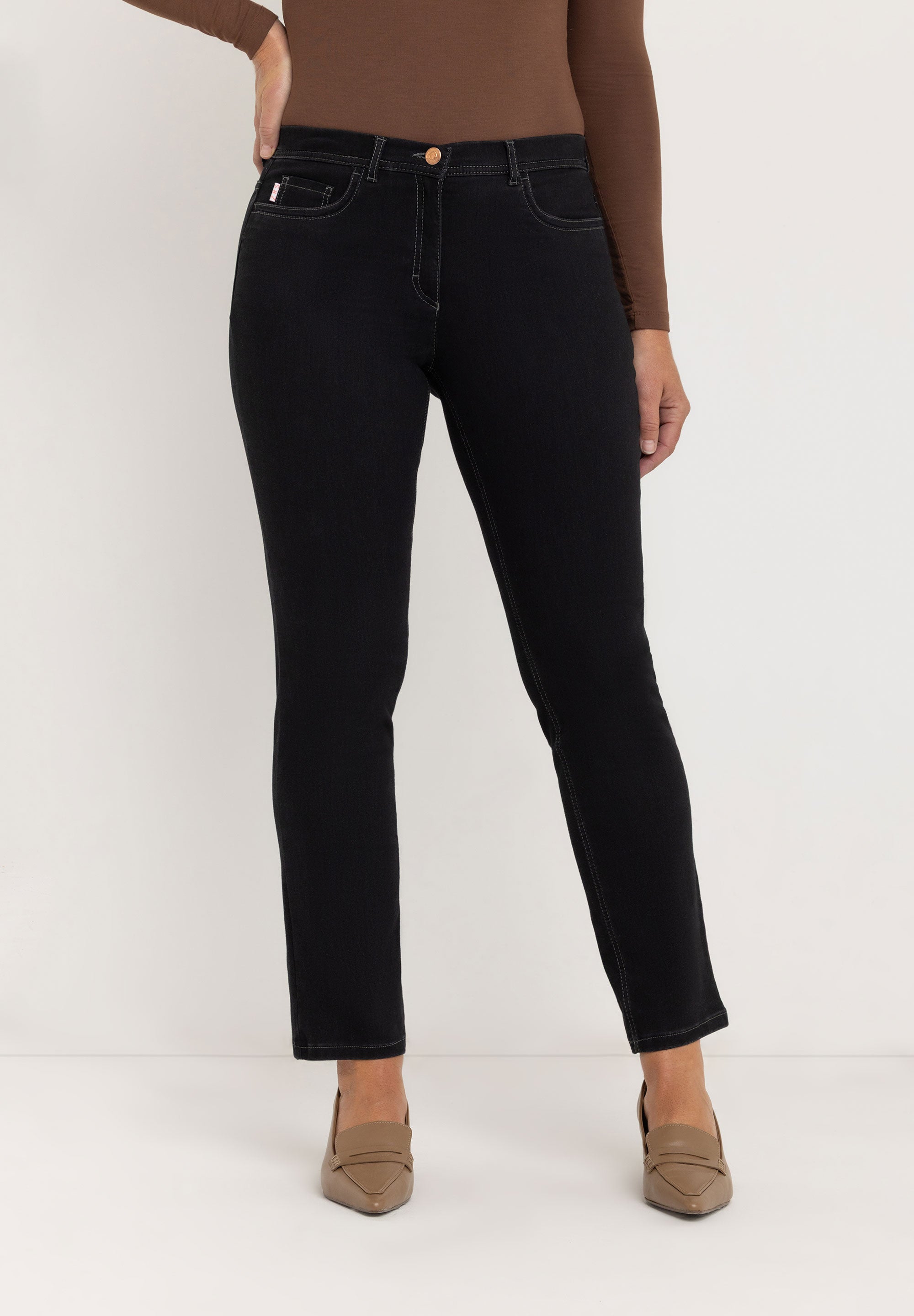 Ginie Slim Broek | Black-Black
