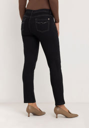 Ginie Slim Broek | Black-Black