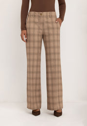Jessie Wijde Flared Broek | Camel Check