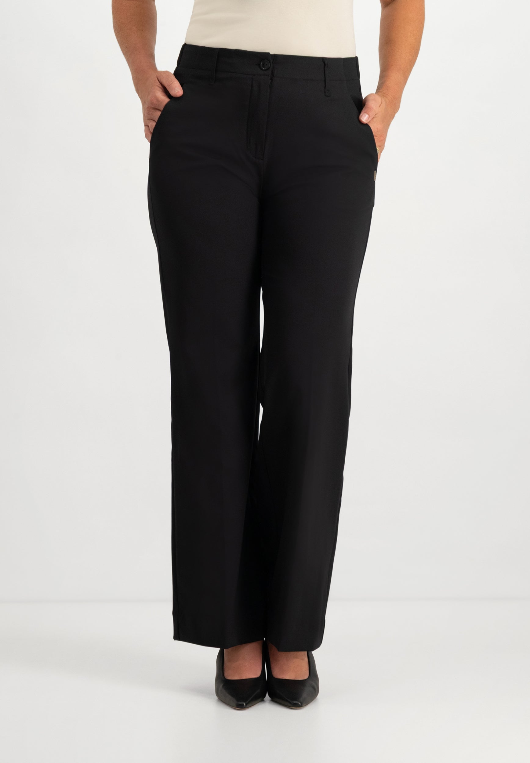 Jessie Wijde Flared Broek | Black
