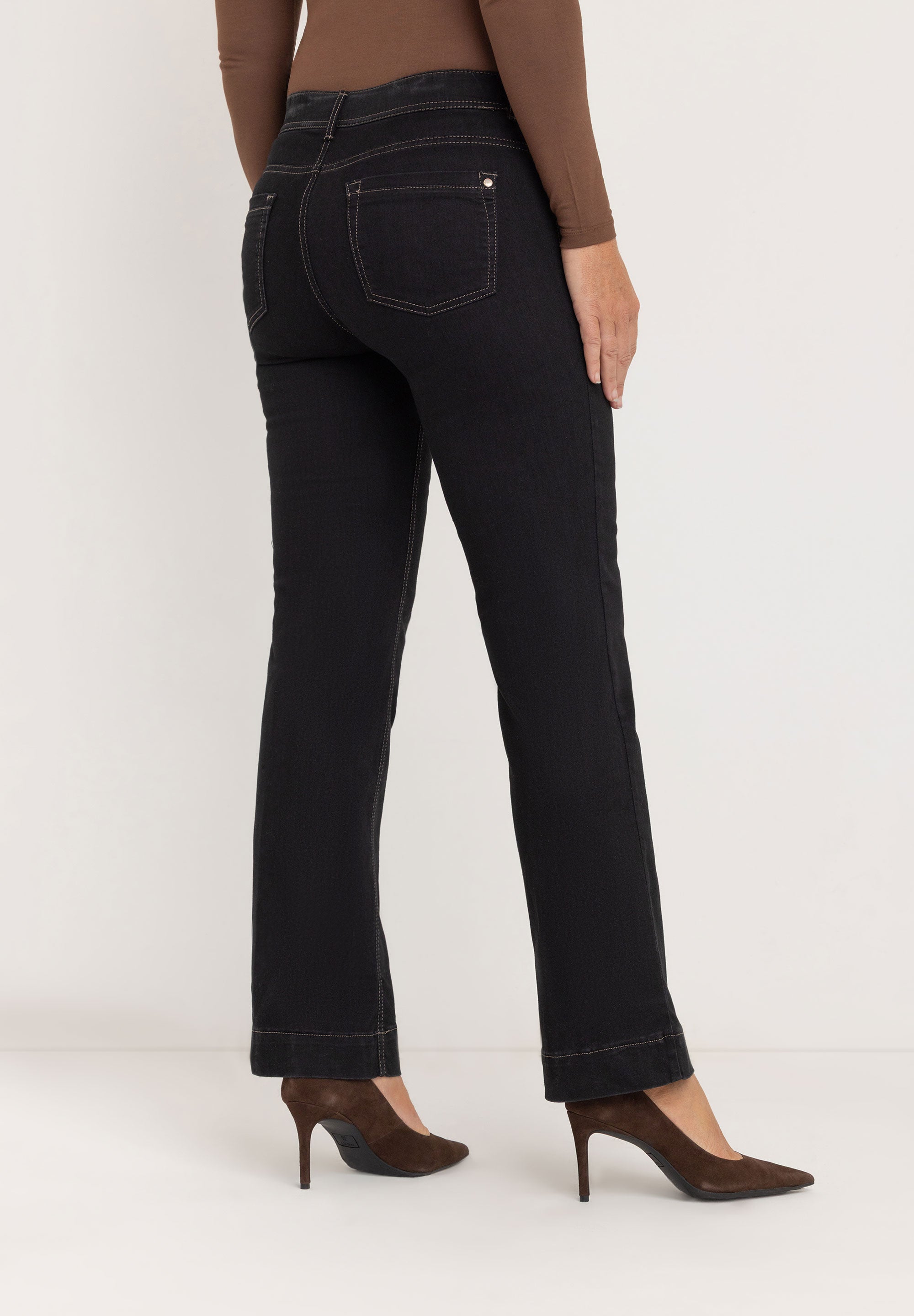 Ginie Slim Broek | Black-Black