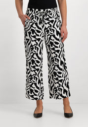 Joggie Wide Leg Broek | Black White