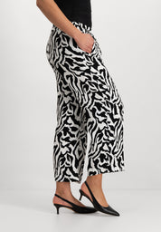 Joggie Wide Leg Broek | Black White