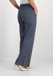 Joggie Wide Leg Broek | Indigo Ecru