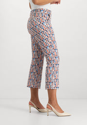 Verena Bootcut Chino Broek | White Mixed Colours