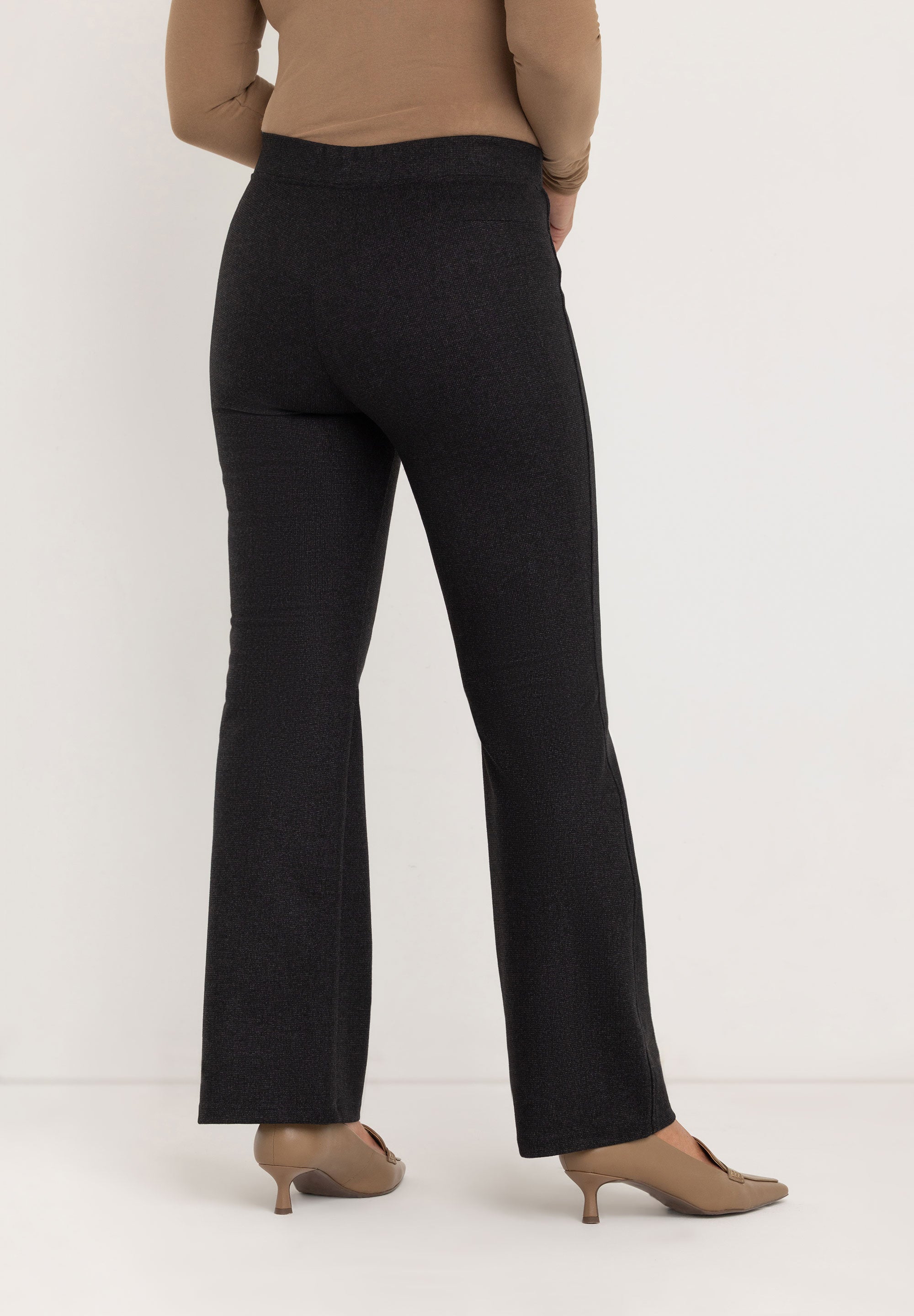 Laura Slim Cigarette Broek | Dark Grey Check