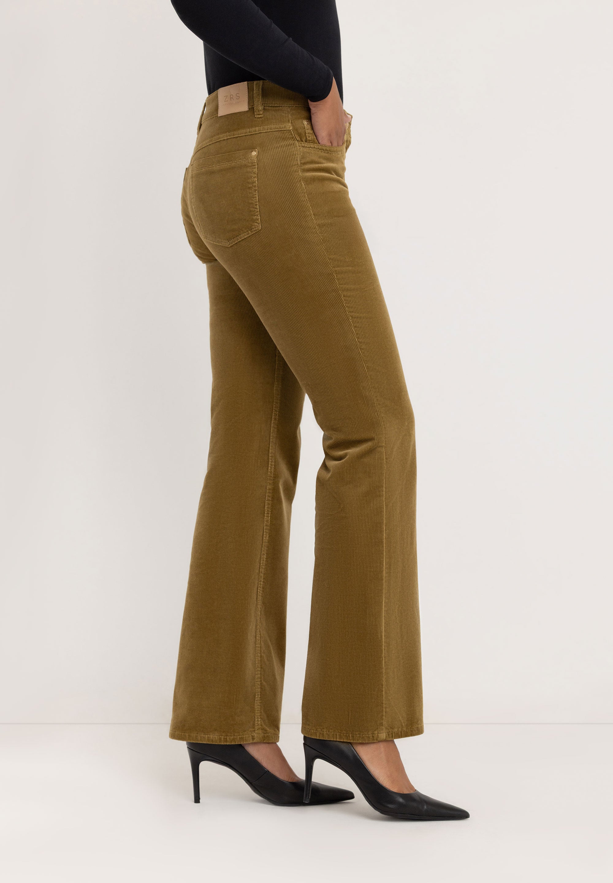 Sarah Bootcut Broek | Cappucino