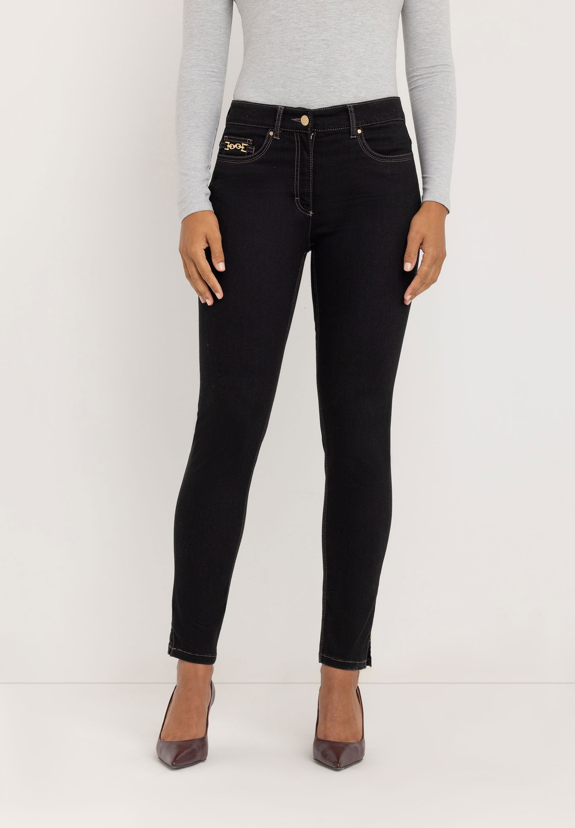 Sarah Bootcut Broek | Black-Black