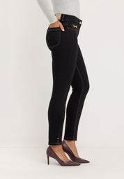 Sarah Bootcut Broek | Black-Black