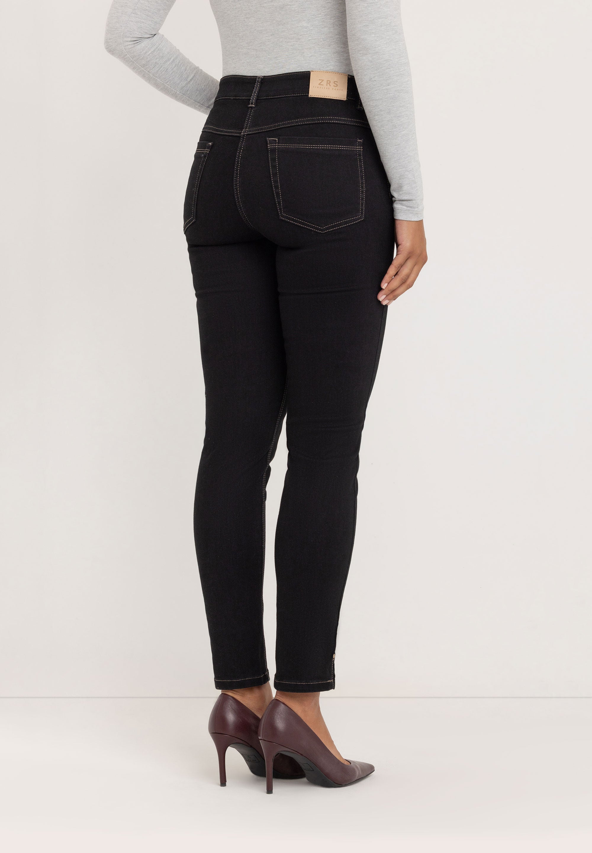 Sarah Bootcut Broek | Black-Black