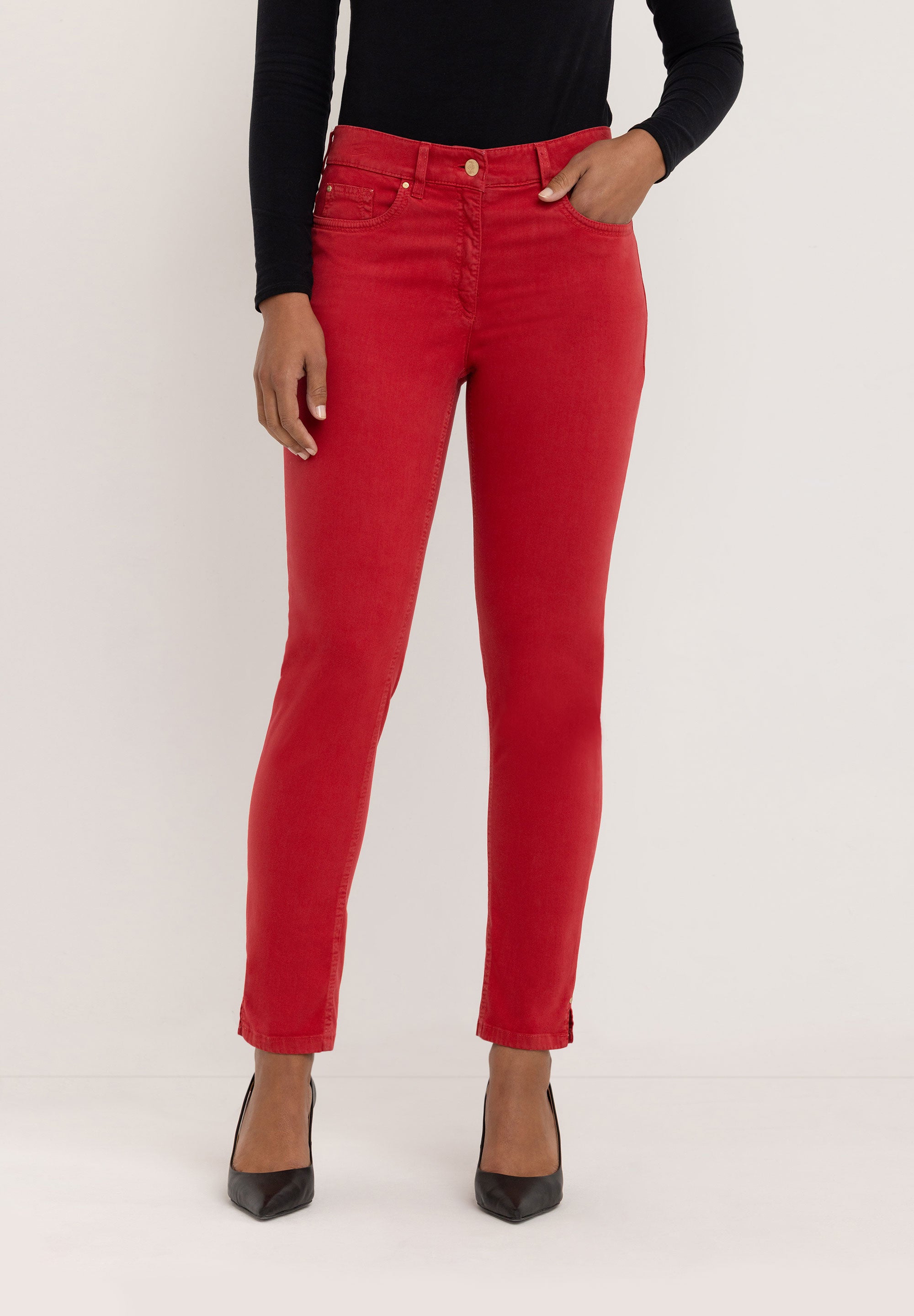 Sarah Bootcut Broek | Cranberry