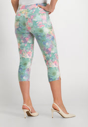 Gretha Cropped Capri | Aqua Pink