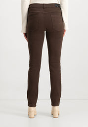 Twigie Coloured Shape-On Straight Jeans | Chocolate Pants ZRS