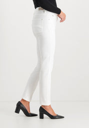 Twigie Shape-On Straight Jeans | Optical White Pants ZRS