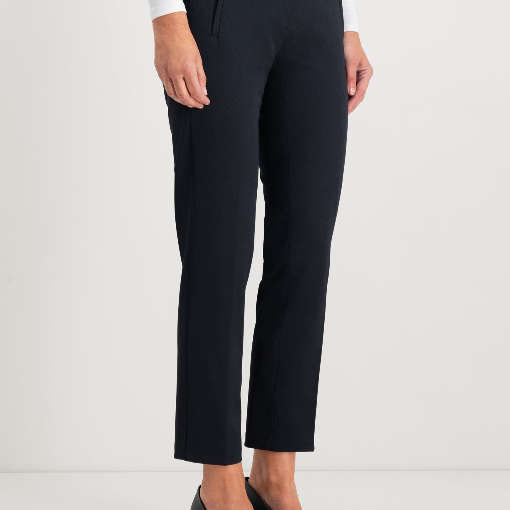 Janet Techno Wool Pants | Navy Pants ZRS