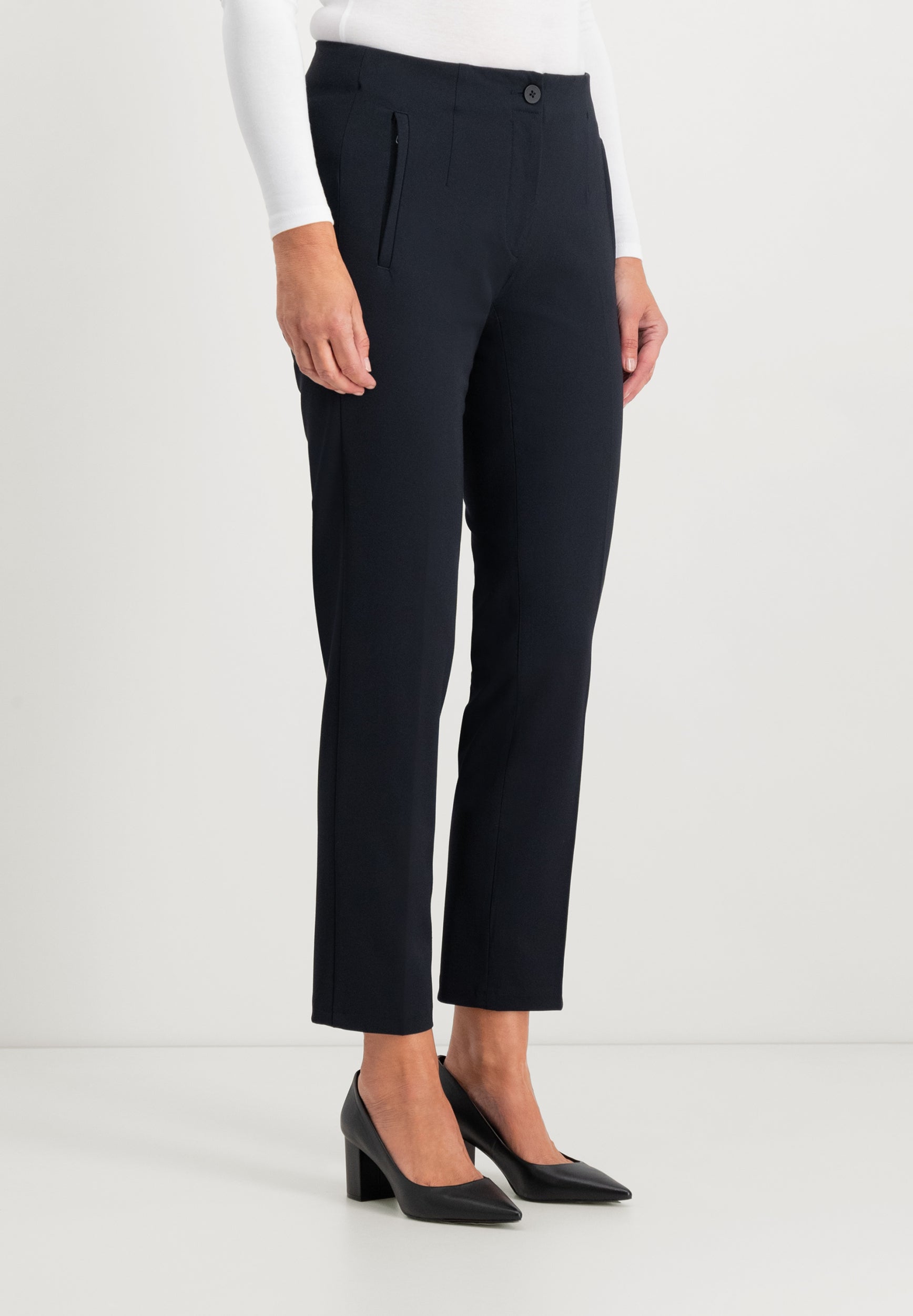 Janet Techno Wool Pants | Navy Pants ZRS