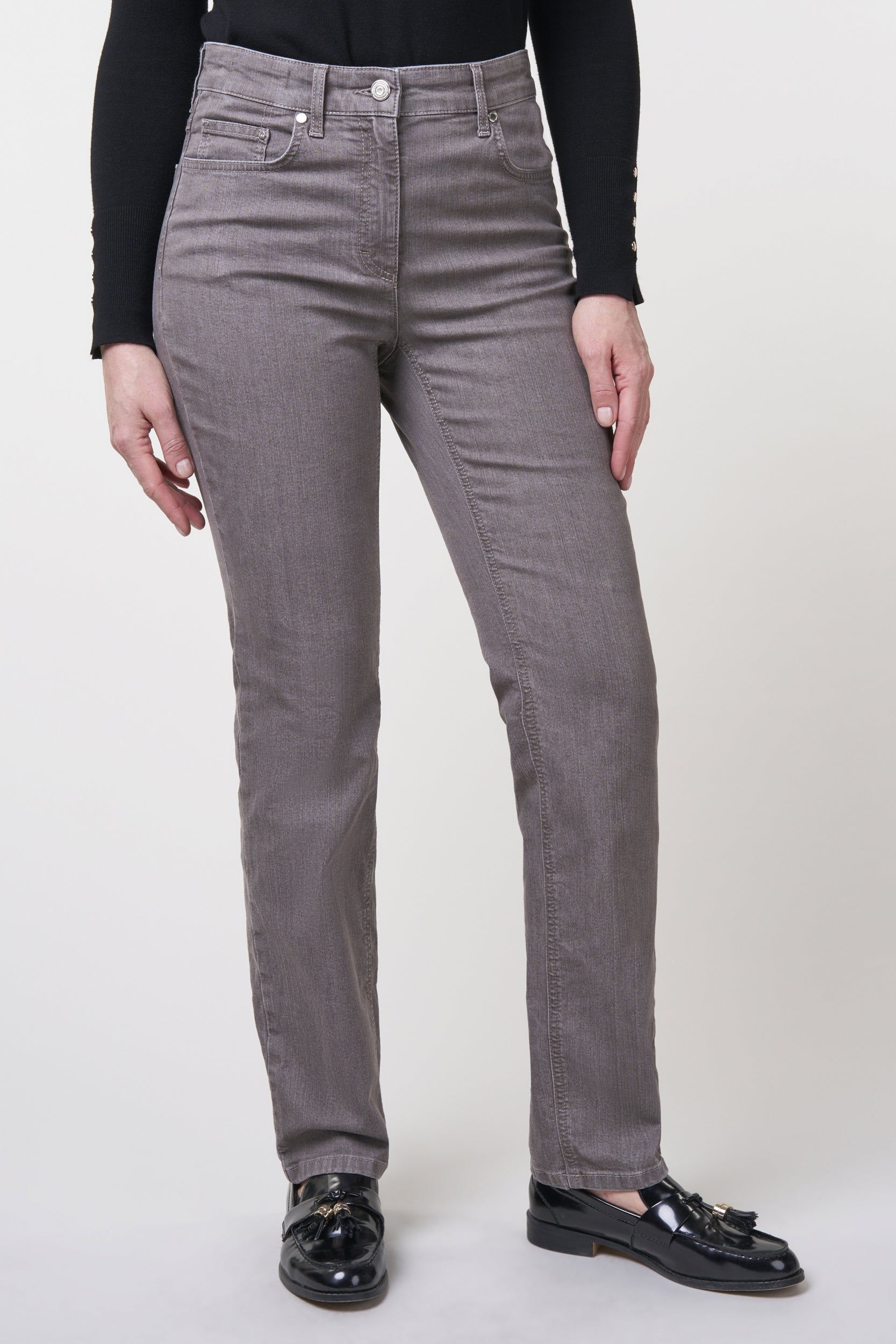 Kora Denim Classics Straight Jeans | Greige Pants ZRS