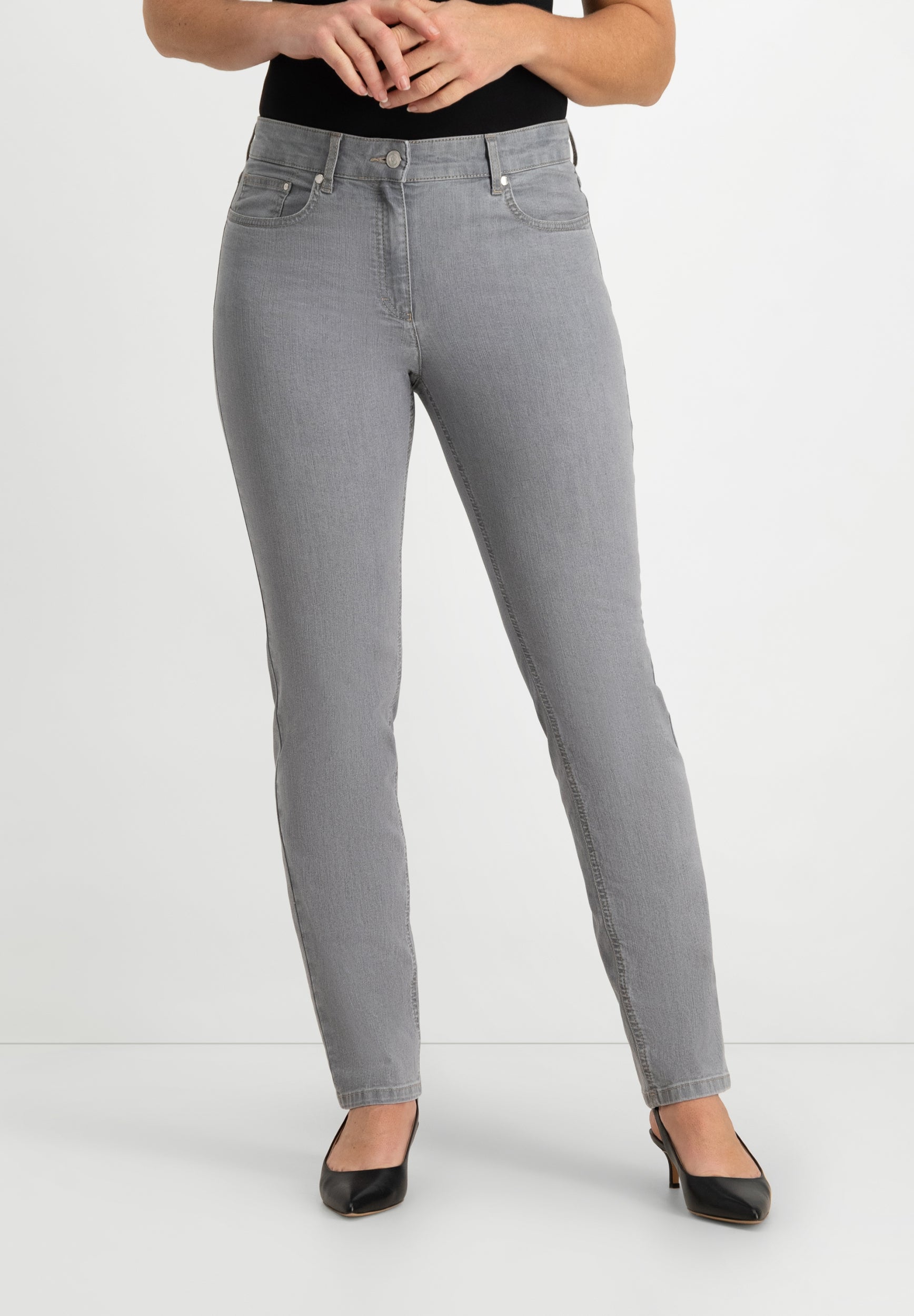 Kora Denim Classics Straight Jeans | Light Grey