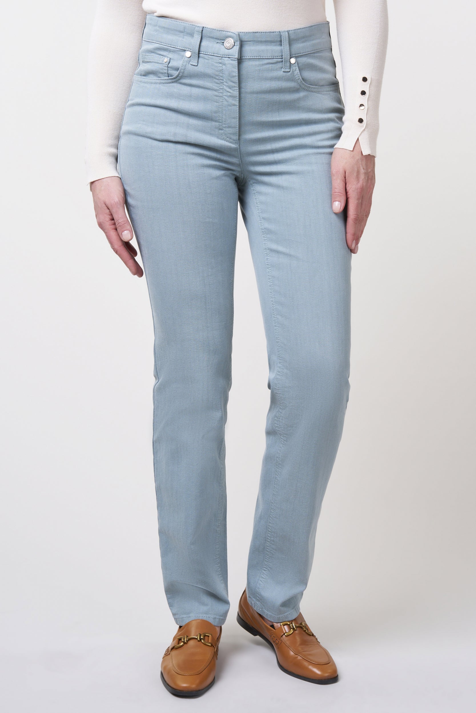 Kora Coloured Denim Classics Straight Jeans | Dove