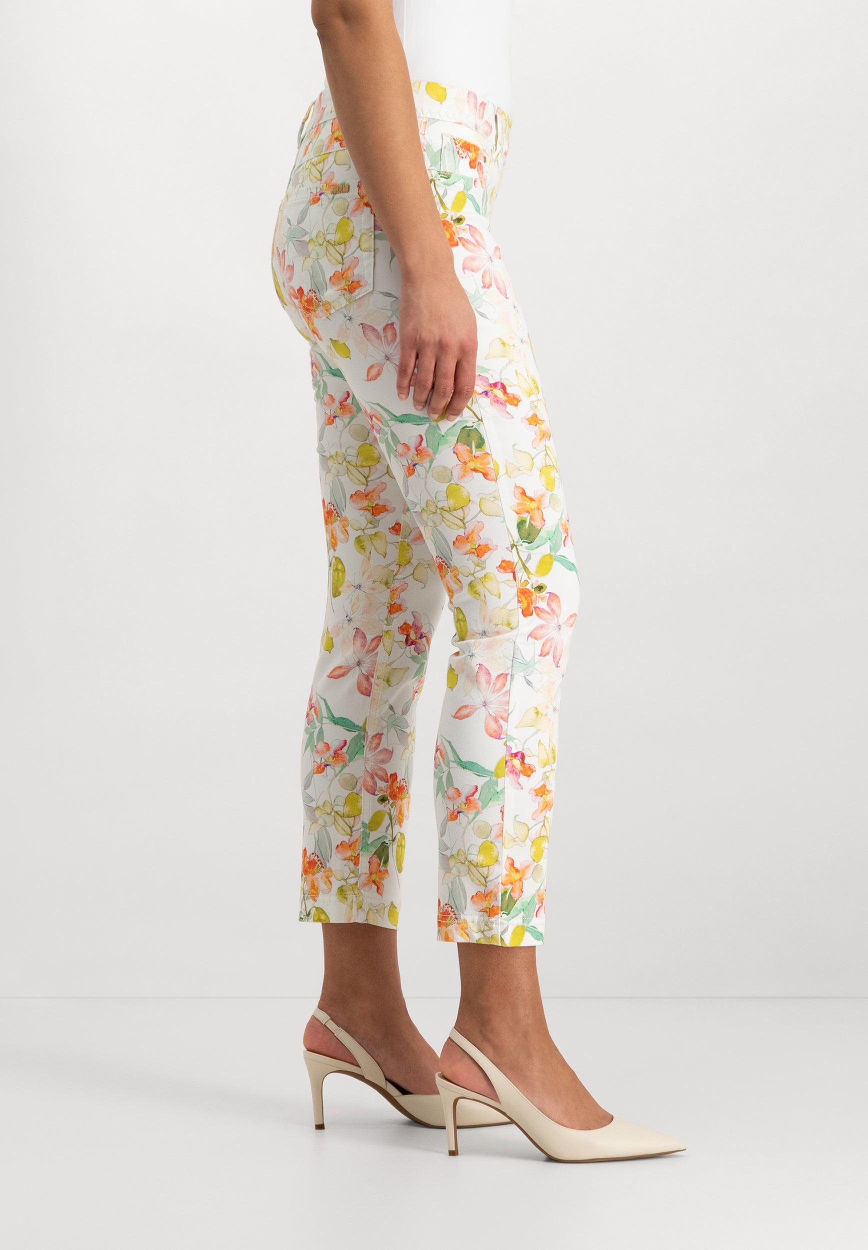 Leggie Shape-On 7/8 Skinny Jeans | White Mixed Reds
