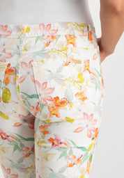 Leggie Shape-On 7/8 Skinny Jeans | White Mixed Reds