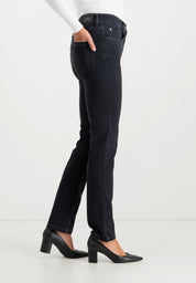 Kora Thermo Denim Straight Jeans | Black Black Pants ZRS