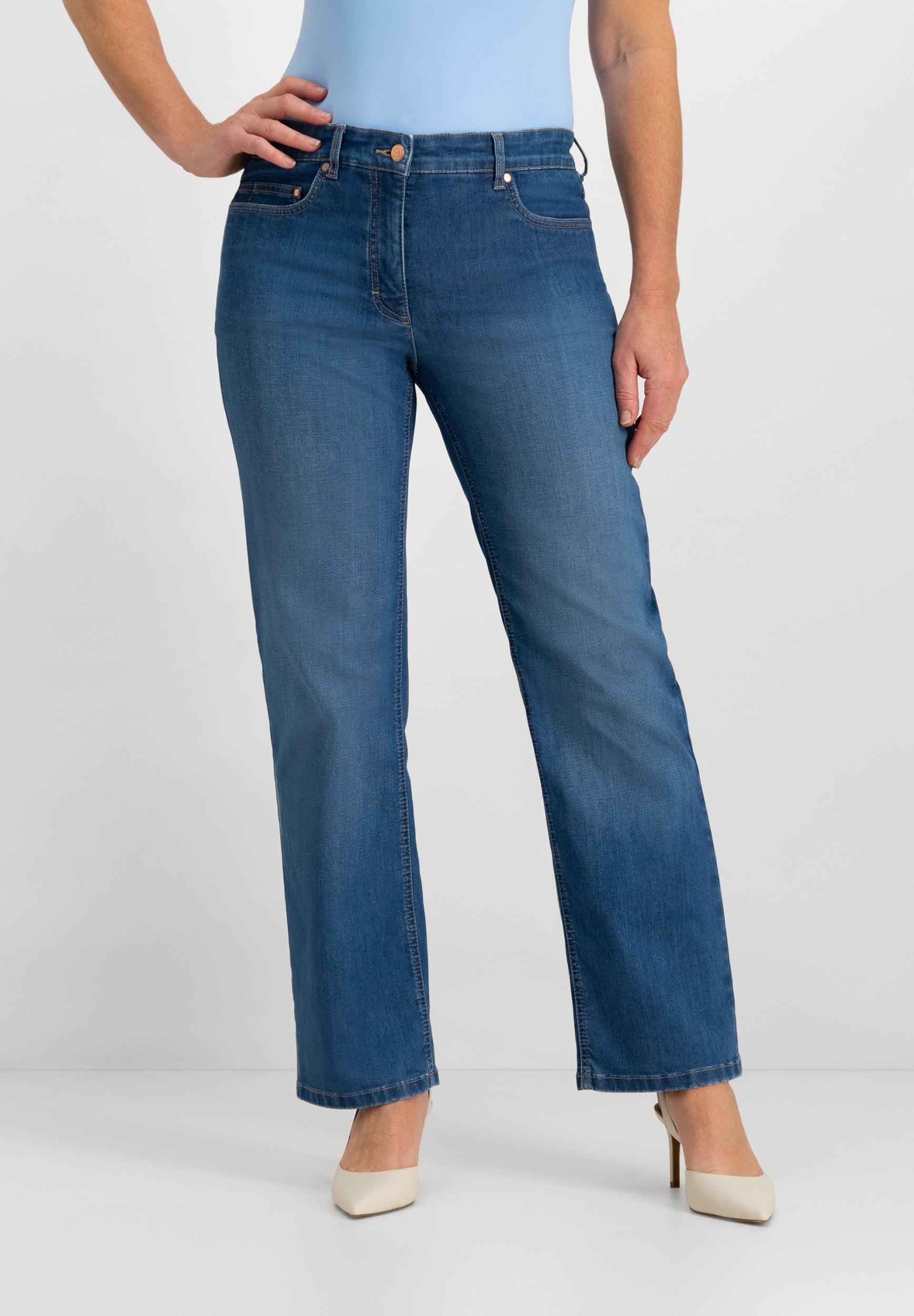 Kora Denim Classics Straight Jeans | Stone Blue