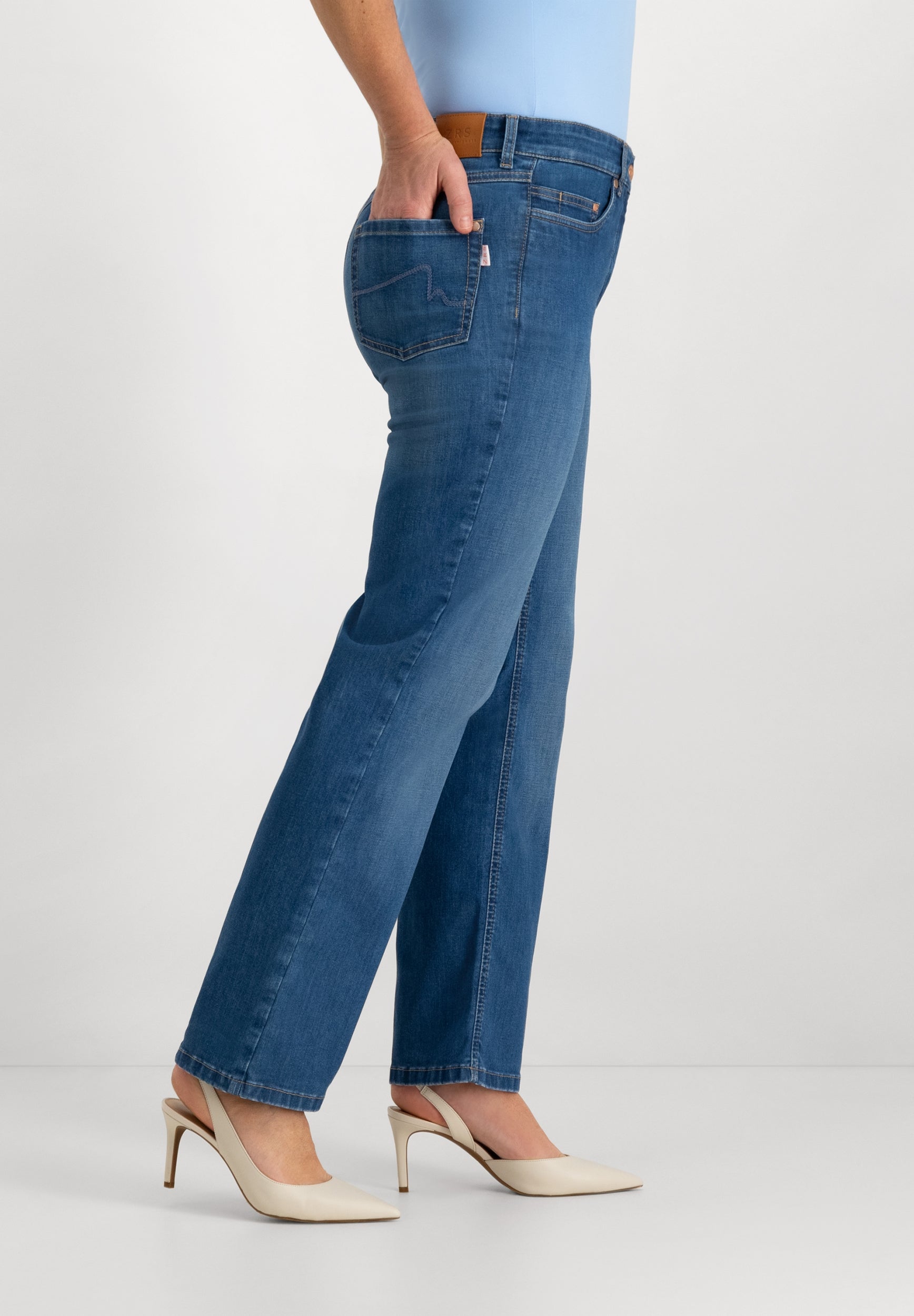 Kora Denim Classics Straight Jeans | Stone Blue