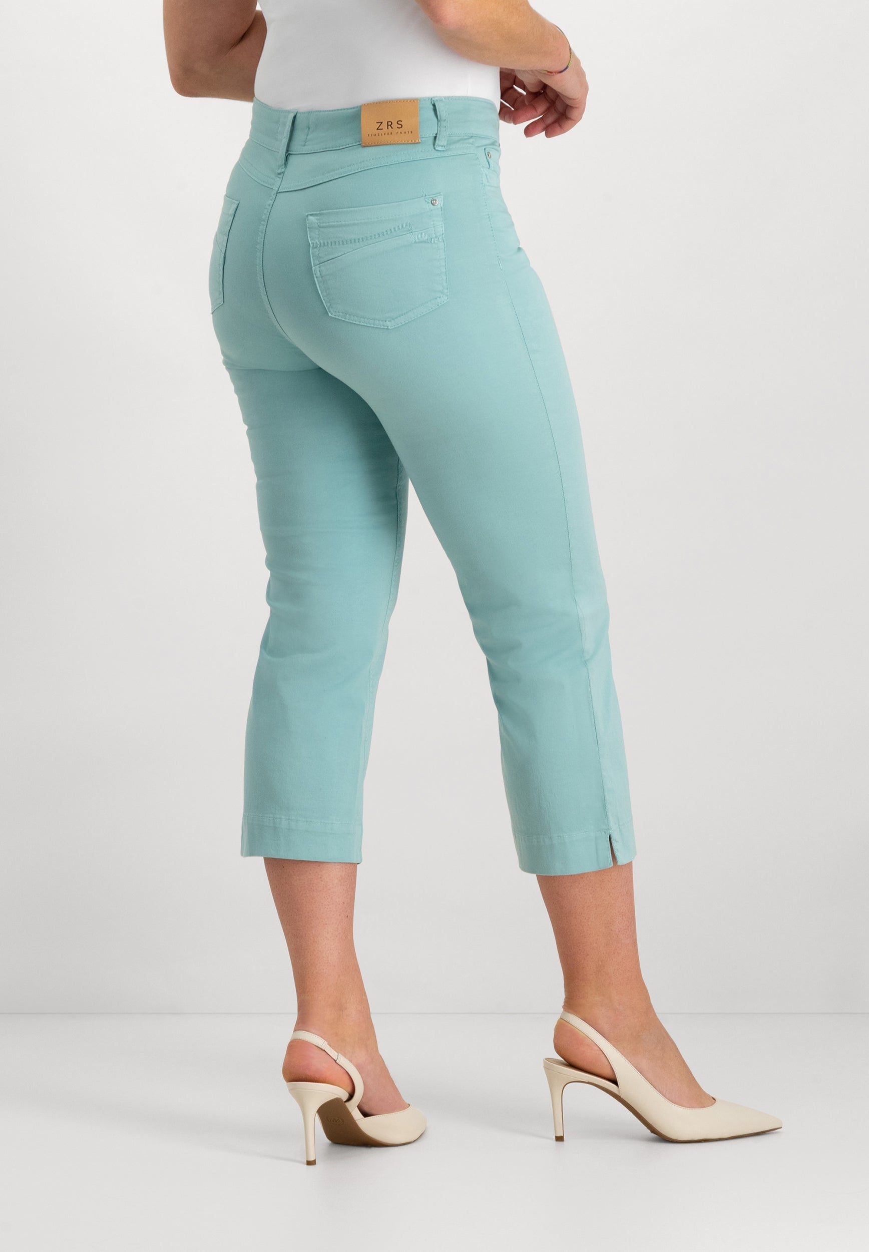 Kora 7/8 Broek | Light Grey Aqua
