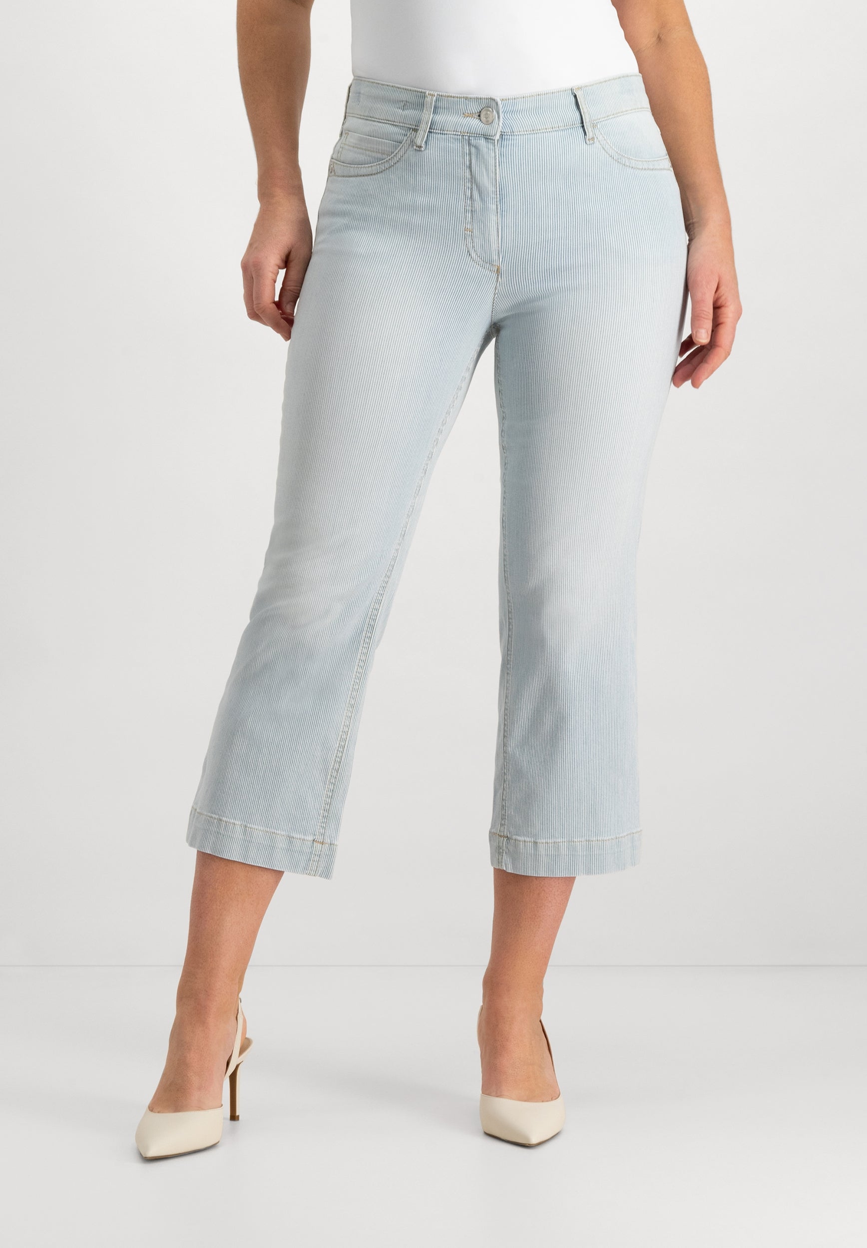 Kora 7/8 Jeans | Bleach Stripes