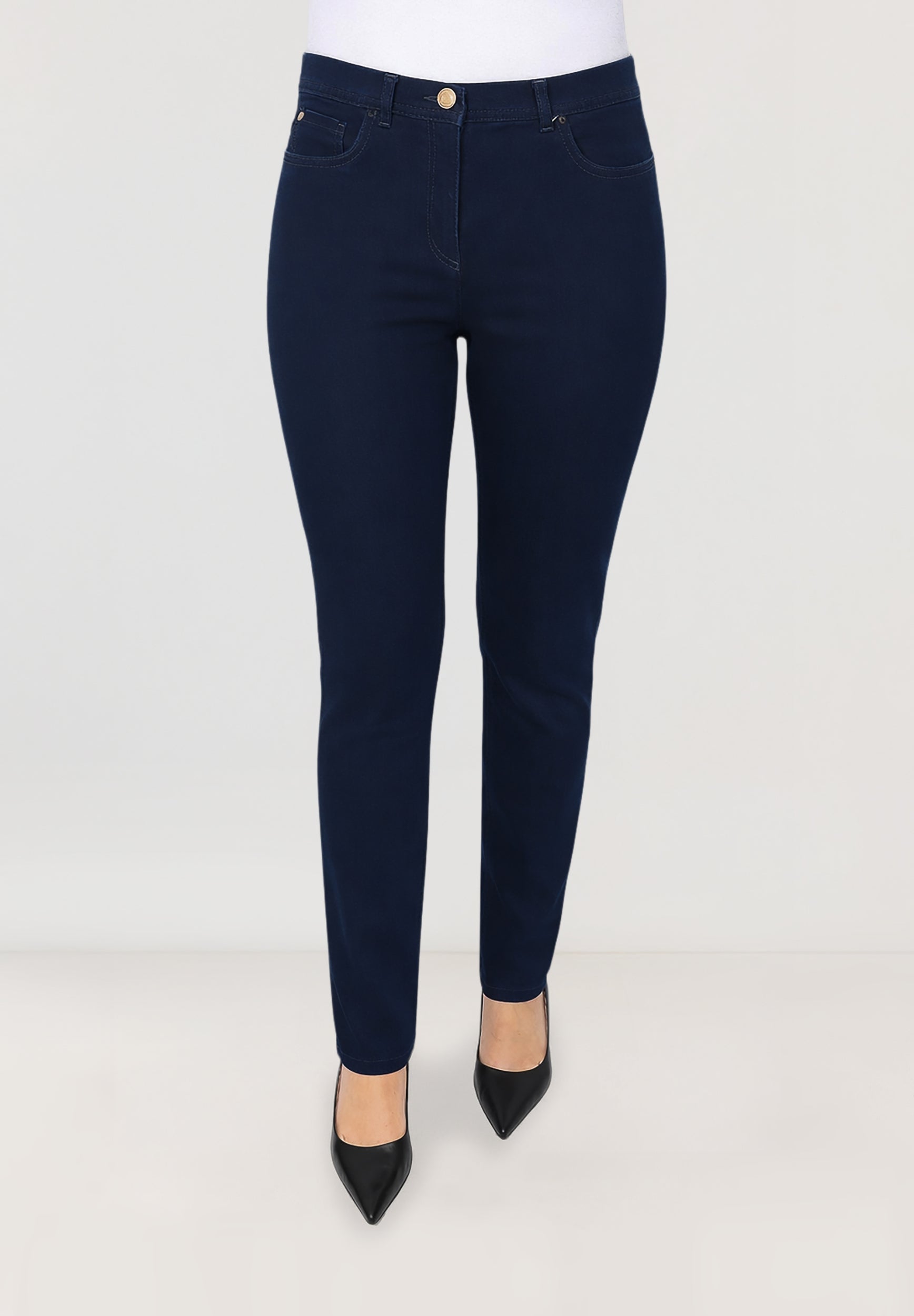 Ginie Slim Tapered Jeans | Blue Black