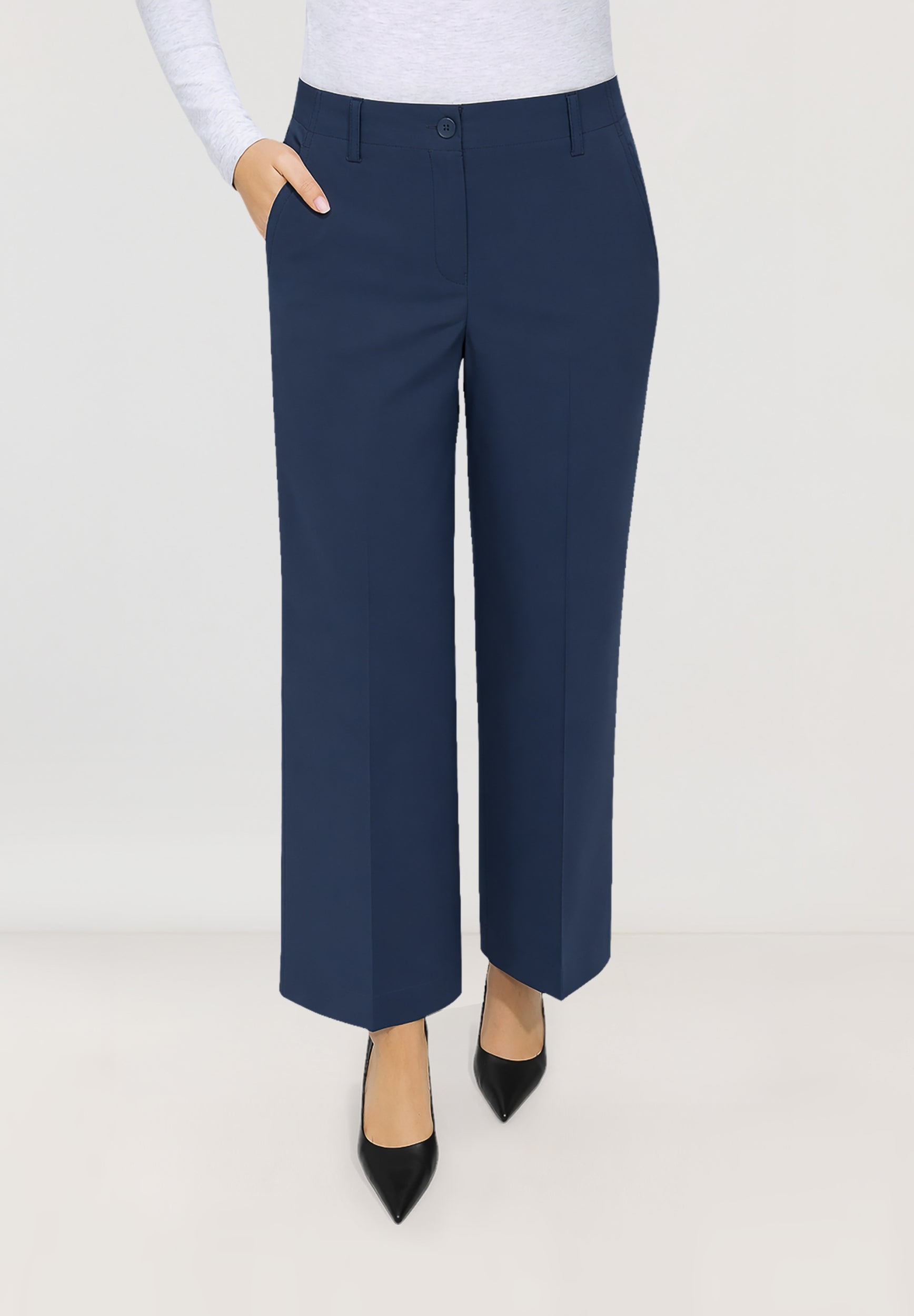 Jessie Crop Flared Jeans | Navy