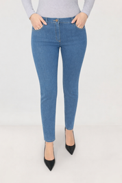 Monika Ankle Slim Jeans | Stone Blue