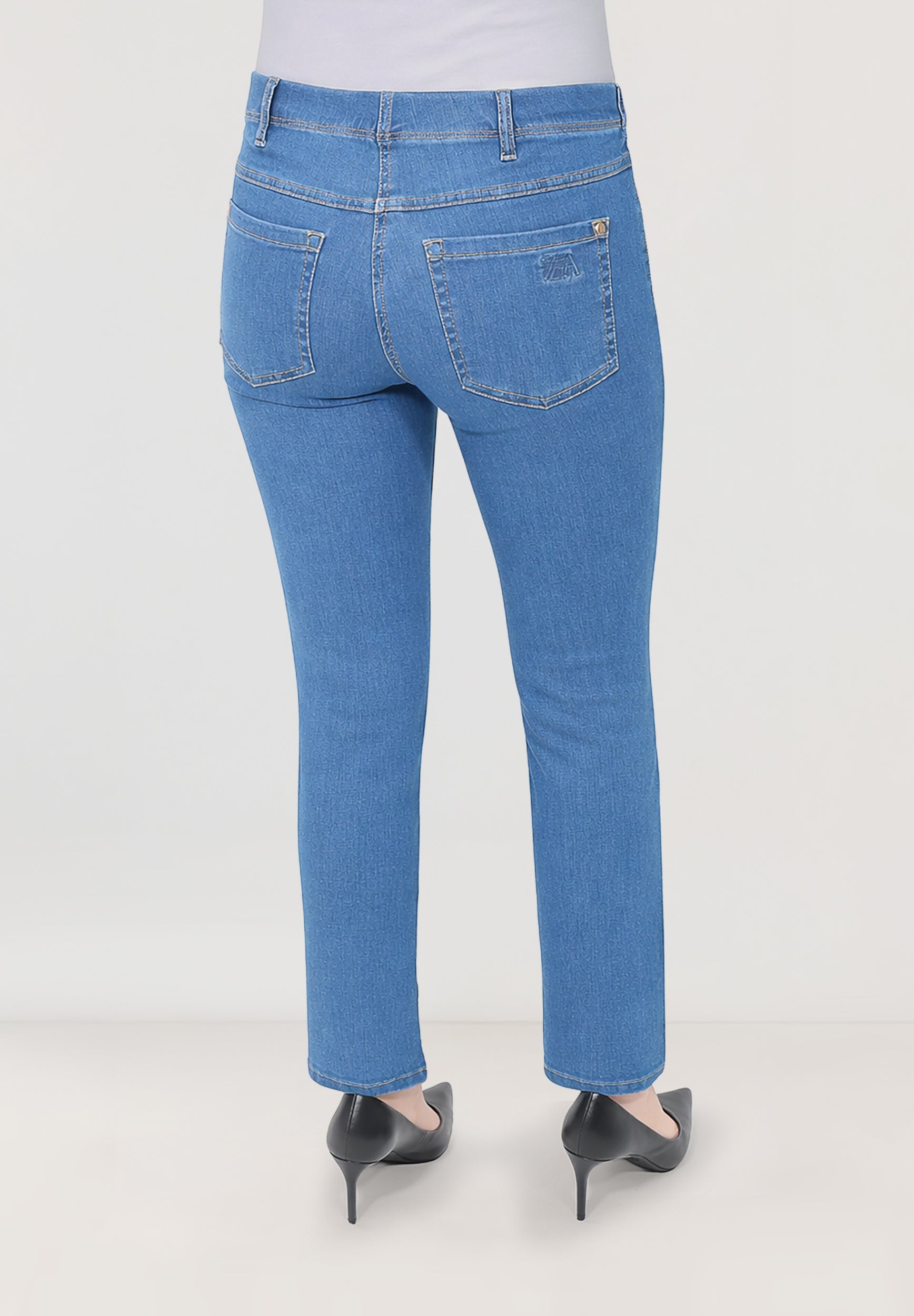 Monika Ankle Slim Jeans | Stone Blue