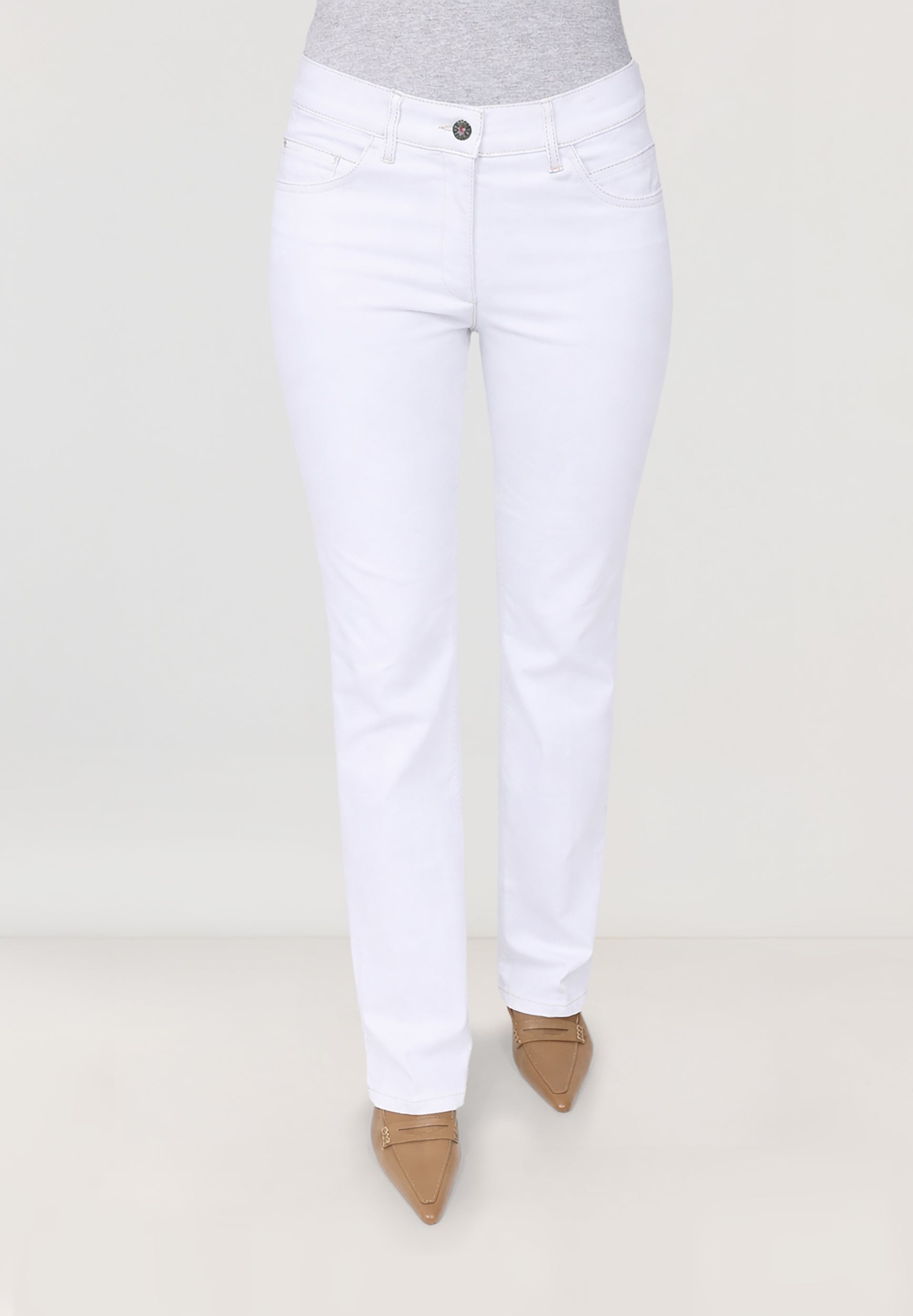 Twigie Shape-On Bootcut Jeans | Optical White