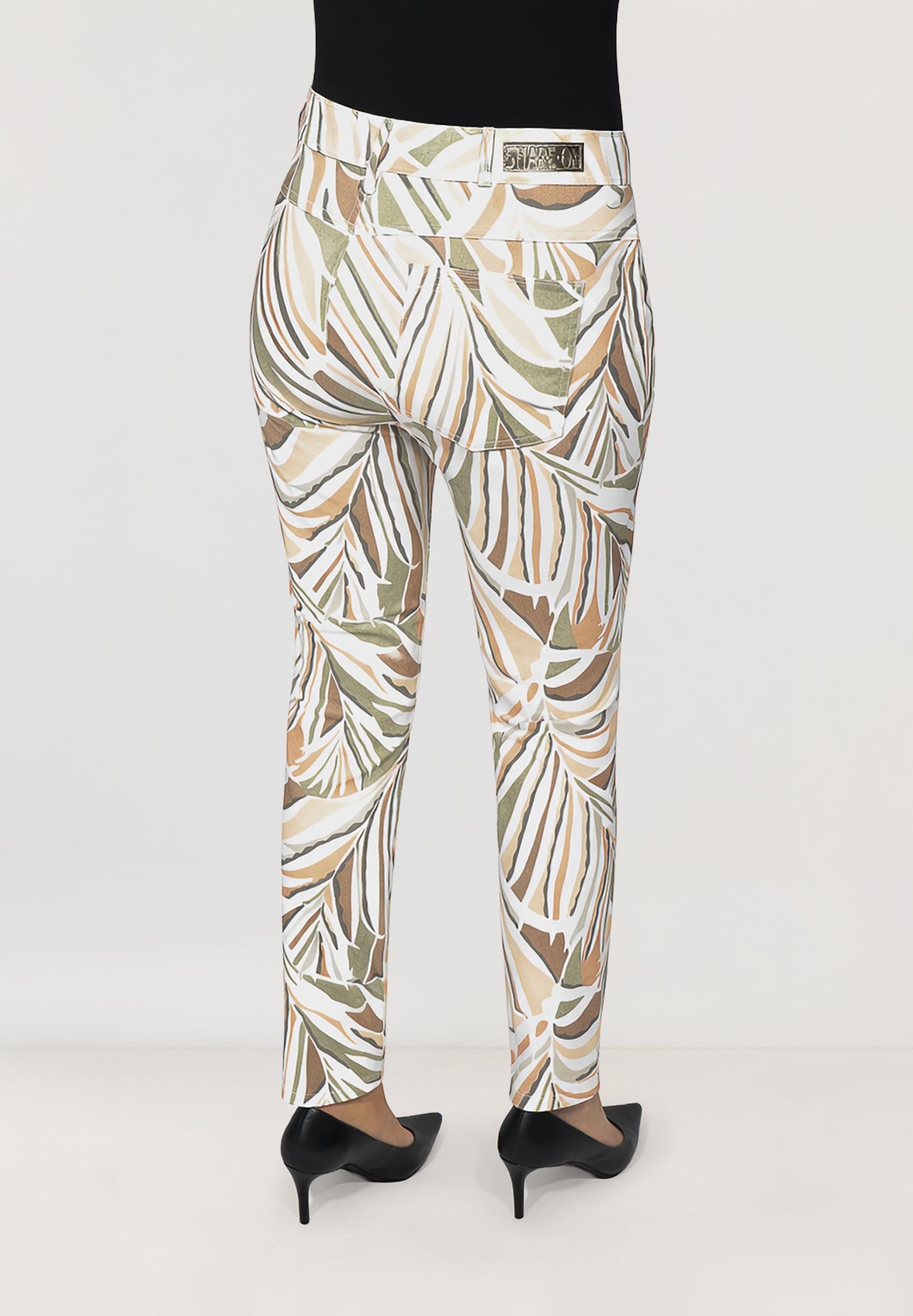 Twigie Shape-On Jeans | Nature-Khakies Print