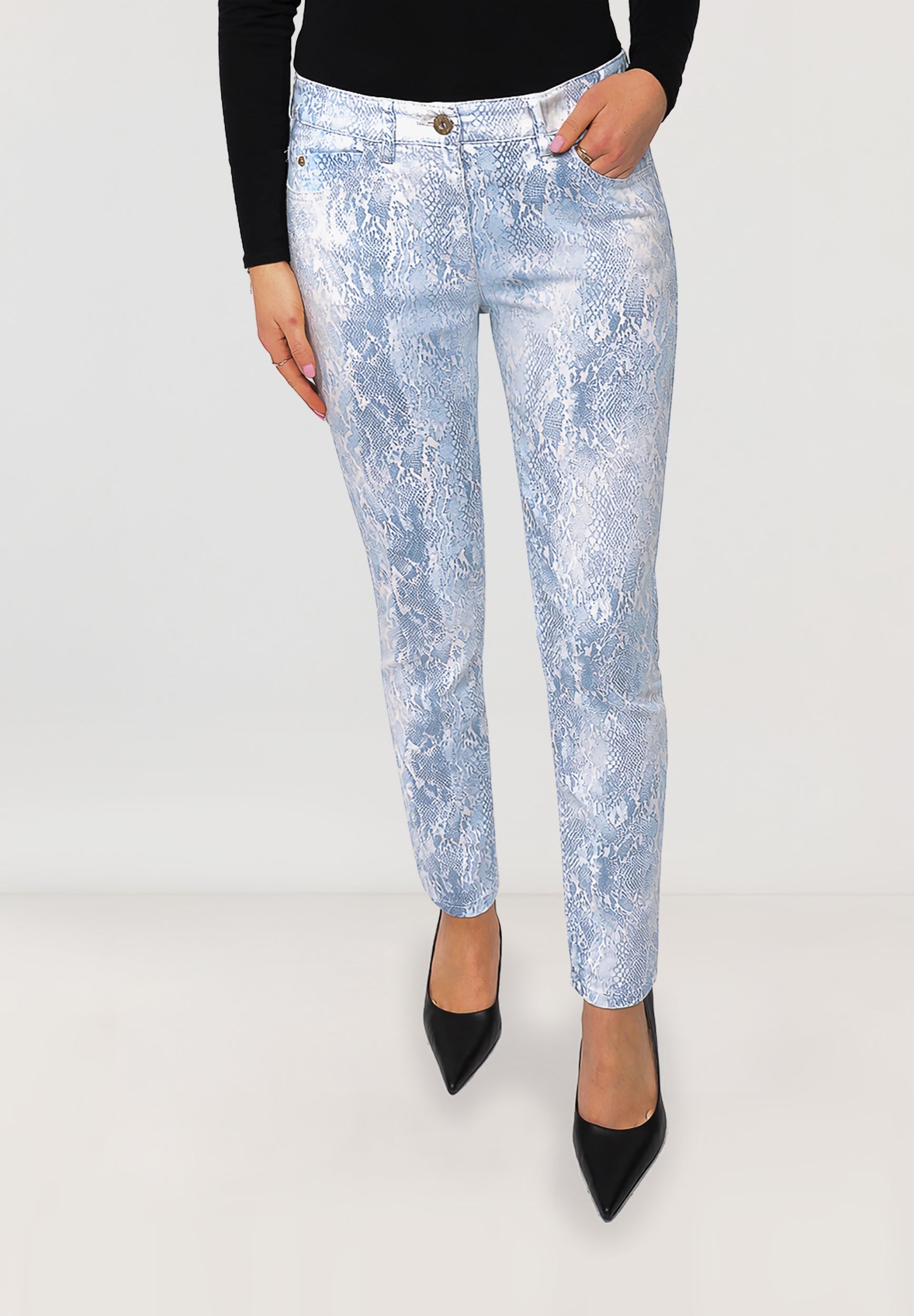 Twigie Shape-On Jeans | Light Blue Snake