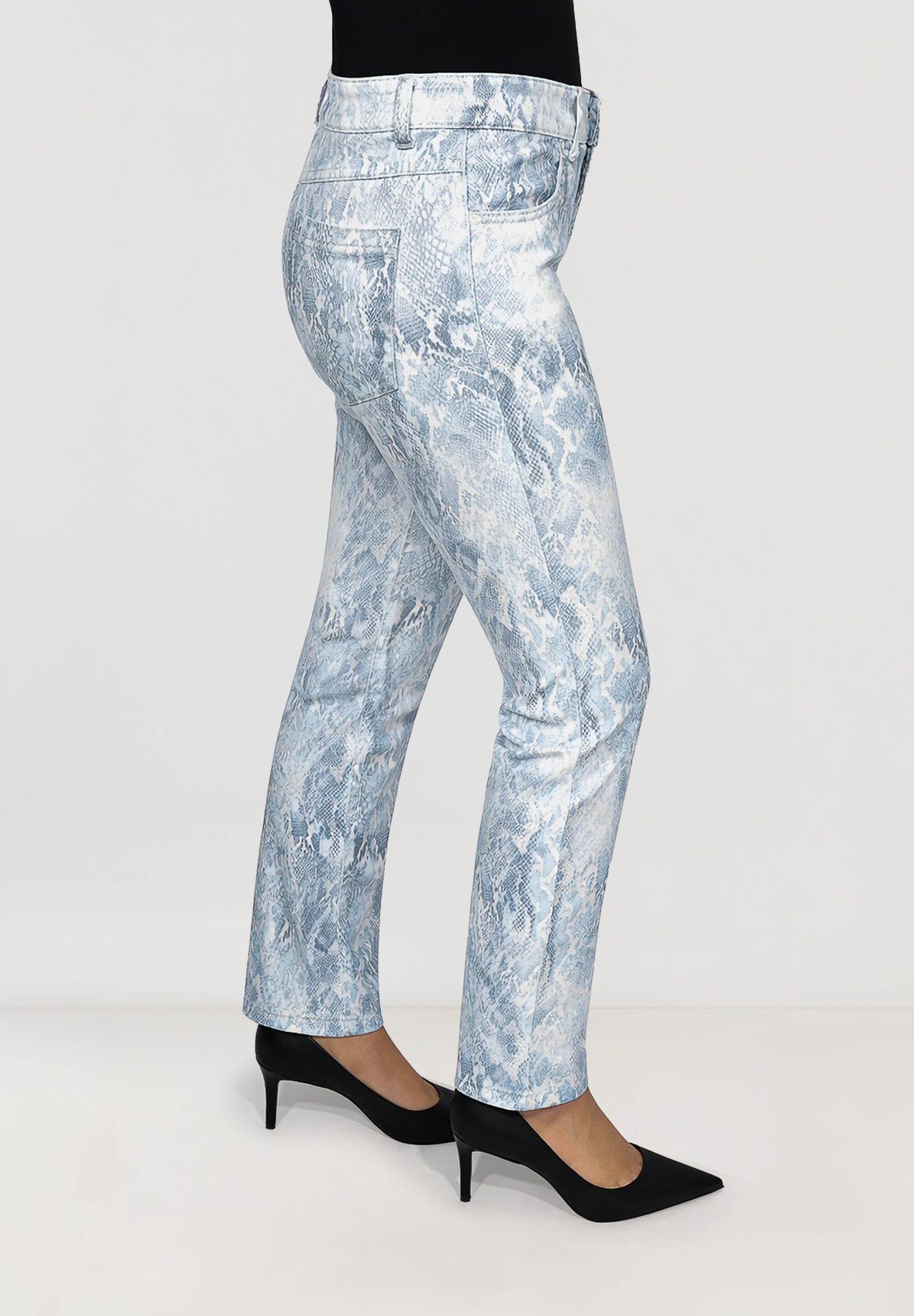 Twigie Shape-On Jeans | Light Blue Snake