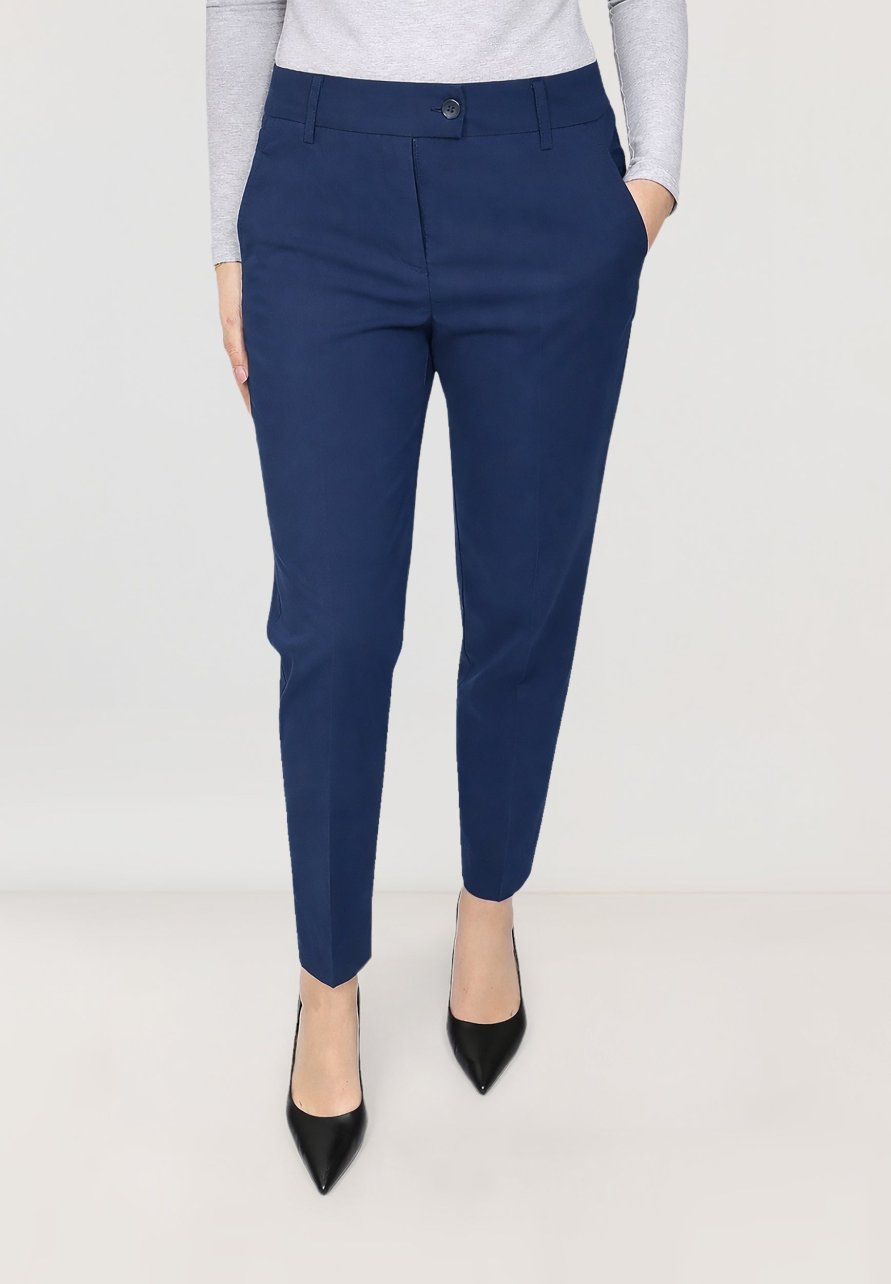 Verena Chino Cropped Pants | Navy